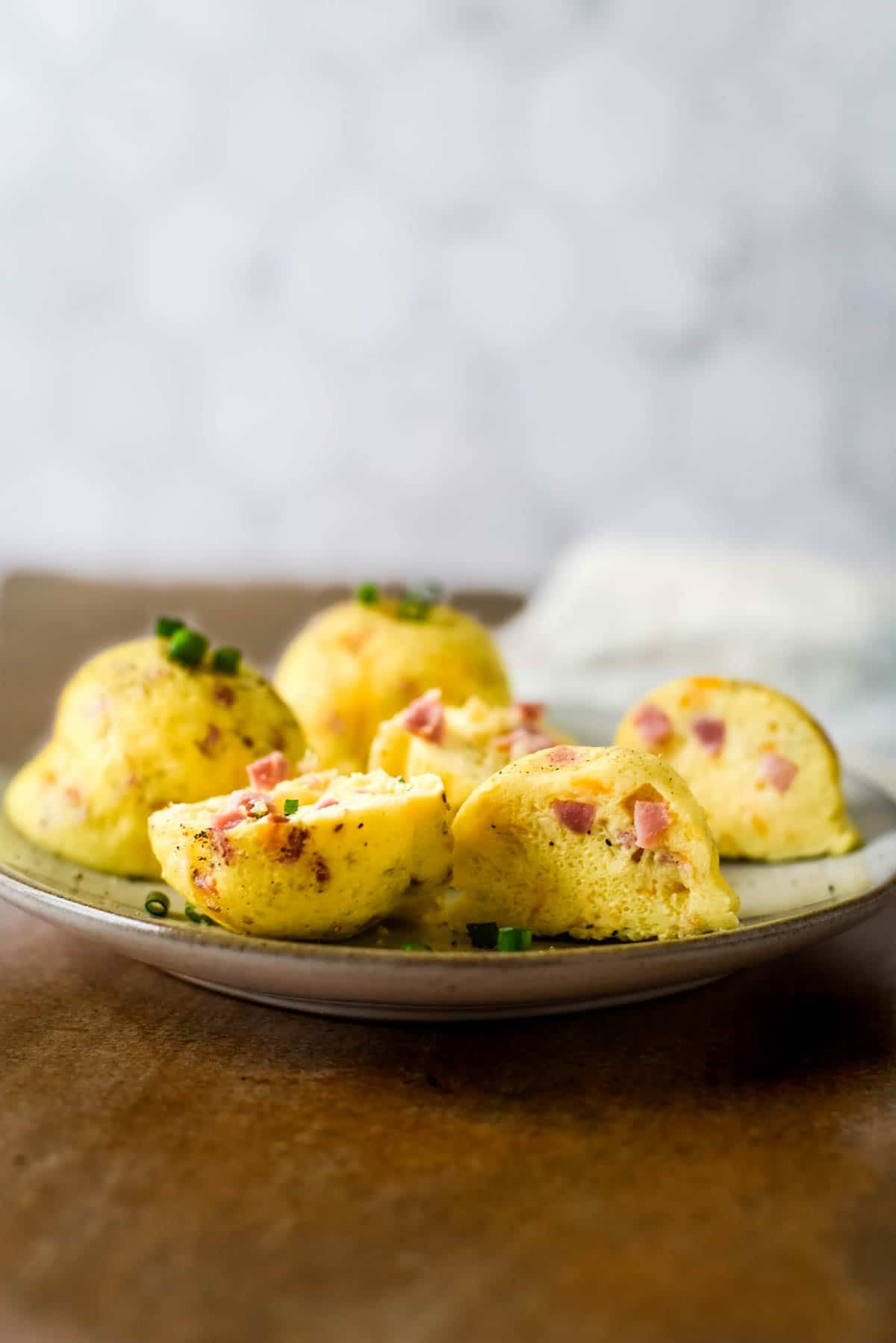 egg bites on a plate
