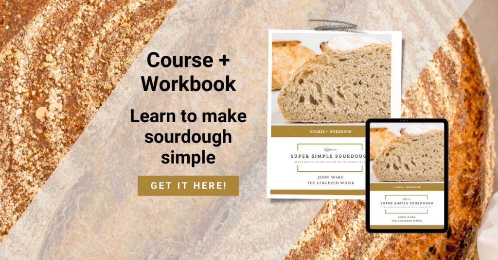 image promoting sourdough course book