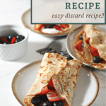 sourdough crepes with text overlay for pinterset